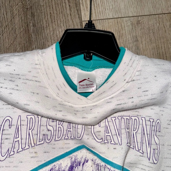 Vintage Grandma sweater Carlsbad Caverns embroidered crewneck sweatshirt large - Picture 6 of 6